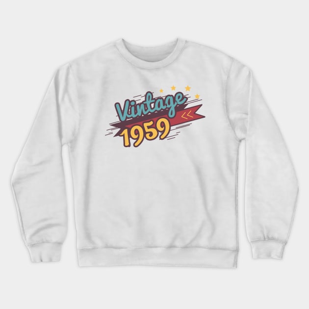 60th Birthday Gift - 1959 Vintage Retro T-Shirt Crewneck Sweatshirt by andreperez87